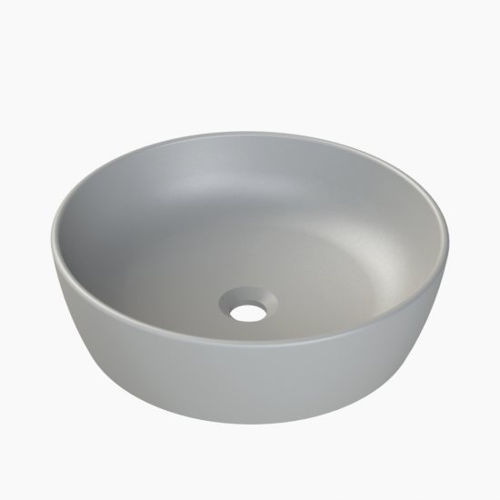 Επικαθήμενος Νιπτήρας Πορσελάνης Φ46 Cerastyle One IV 07610A-97 Γκρι Ματ